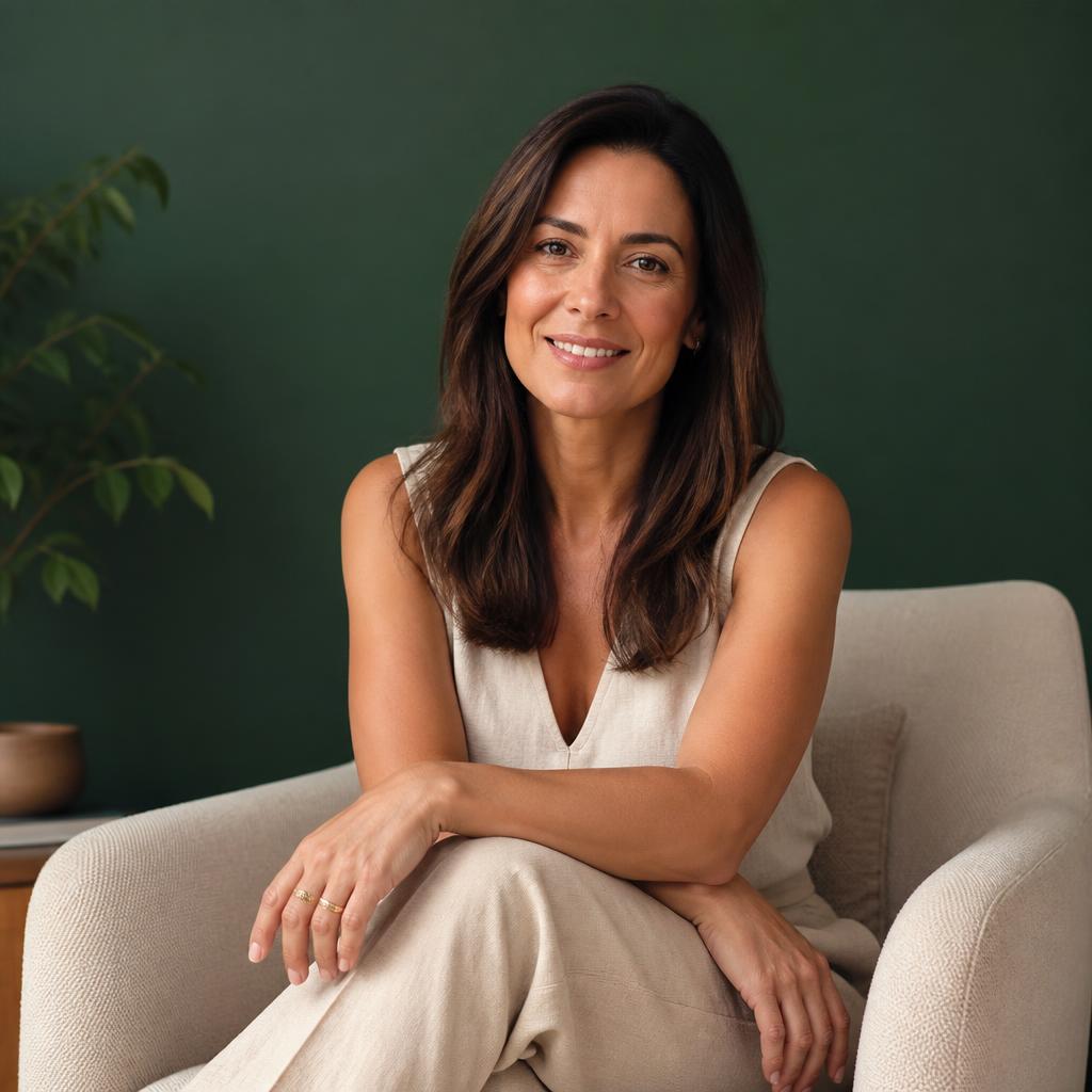 Franciane Rodrigues em ambiente profissional acolhedor